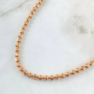 Cadena Militar Media Luna | Oro Rosa Nac.Esp. 18K | 23.35gr | 50cm