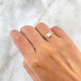 Anillo Solitario Cola Sirena | Oro Amarillo | 2.25gr | T7 | Circon Blanco