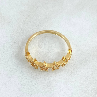 Anillo Estrellas | Oro Amarillo 18K | 2.15gr | T6 1/4