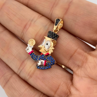 Dije Pato Inspirado | Tres Oros 18K | 3.2gr | 3cm