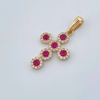 Dije Cruz Tupida | Oro Amarillo 18K | 2.35gr | 3.2cm