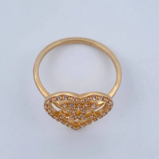 Anillo Ola Cruzada | Oro Amarillo 18K | 2.6gr | T7 1/4