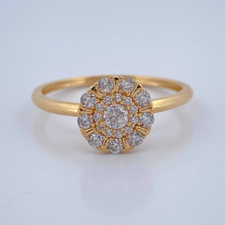 Anillo Halo Circulo | Oro Amarillo 18K | 2.1gr | T6 3/4