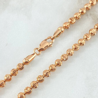 Cadena Militar Media Luna | Oro Rosa Nac.Esp. 18K | 23.35gr | 50cm