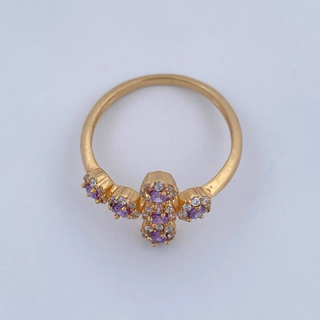 Anillo Cruz Tupida | Oro Amarillo 18K | 2.25gr | T6