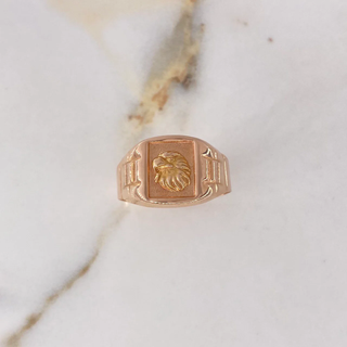Anillo Sello Aguila | Dos Oros Amarillo Rosa | 3.25gr | T9 1/2