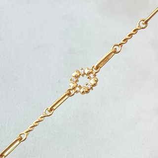 Cadena Cajón Espiral Corazones | Oro Amarillo 18K | 10gr | 50cm