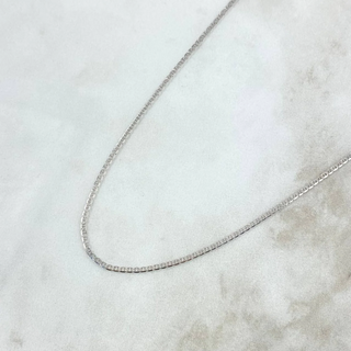 Cadena Escalera | Oro Blanco +3 18K | 1.6gr | 45cm | 1.4mm