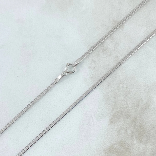 Cadena Escalera | Oro Blanco +3 18K | 1.6gr | 45cm | 1.4mm