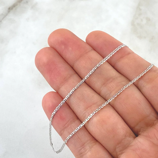 Cadena Escalera | Oro Blanco +3 18K | 1.6gr | 45cm | 1.4mm