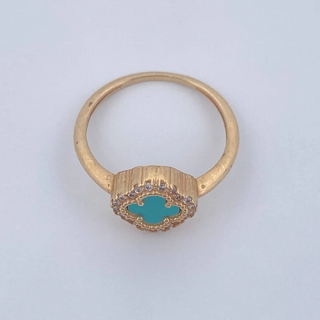 Anillo Trebol | Oro Amarillo 18K | 2.75gr | T7