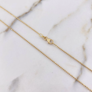 Cadena Militar | Oro Amarillo +3 | 2.3gr | 50cm | 0.7mm Diamantada