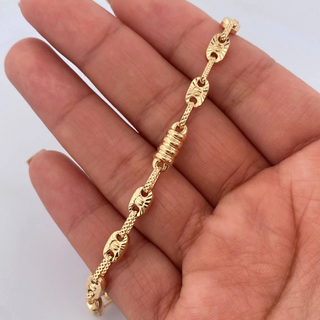 Pulso Tornillo Barril | Oro 18K | 5.85gr | 21cm