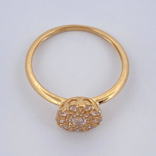 Anillo Halo Circulo | Oro Amarillo 18K | 2.1gr | T6 3/4