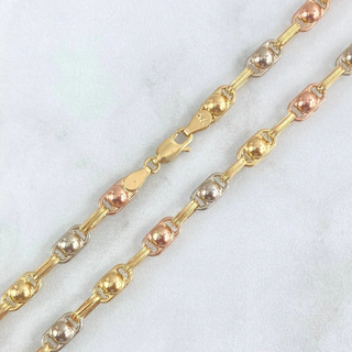 Cadena Rustica Burbuja | Tres Oros 18K | 14.3gr | 60cm | 4.7mm