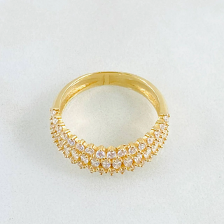Anillo Churumbela Carril Tupido | Oro Amarillo 18K | 4.5gr | T6 1/2