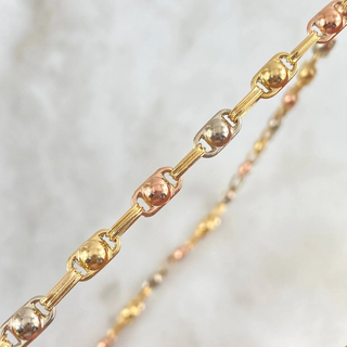 Cadena Rustica Burbuja | Tres Oros 18K | 14.3gr | 60cm | 4.7mm