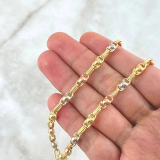 Cadena Rustica Burbuja | Tres Oros 18K | 14.3gr | 60cm | 4.7mm