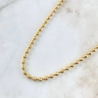 Cadena Militar | Oro Amarillo 18K | 32.85gr | 63cm | 5.8mm Diamantada