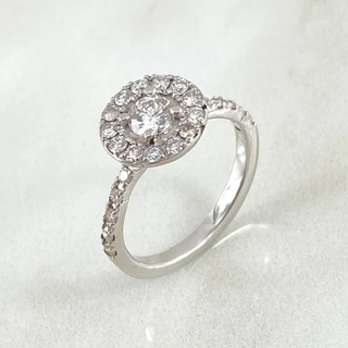 Anillo Solitario de Compromiso | Diamantes Blancos 1.4QTS Oro Blanco | 4.2gr | T5