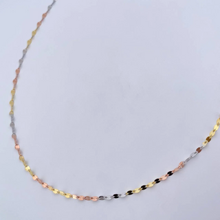 Cadena Flor Espejo | Tres Oros +3 18K | 2.2gr | 49.8cm | 2.6mm