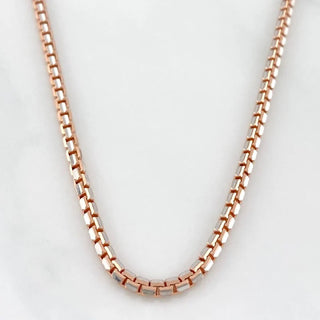 Cadena Veneciana | Dos Oros Blanco Rosa 18K | 17.8 g | 60.2 cm | 2 mm