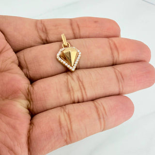 Dije Diamante | Oro Amarillo 18K | 1.4 g | 1.9 cm