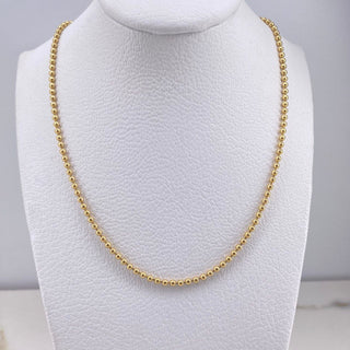 Cadena Militar Bolas Lisas | Oro Amarillo 18K | 12.2 g | 55 cm | 1.85 mm