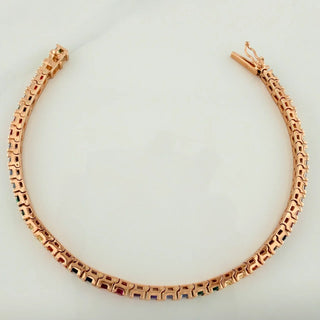 Pulso Tennis | Oro Rosa 18K | 13.25gr | 17.5cm | 3.2mm