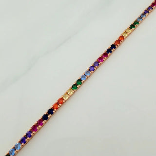 Pulso Tennis | Oro Rosa 18K | 13.25gr | 17.5cm | 3.2mm