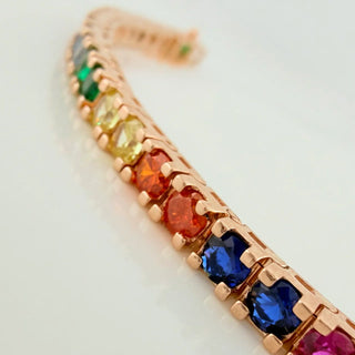 Pulso Tennis | Oro Rosa 18K | 13.25gr | 17.5cm | 3.2mm