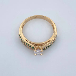Anillo Solitario Puente | Oro Amarillo 18K | 3.05gr | T7 1/4