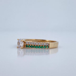 Anillo Solitario Puente | Oro Amarillo 18K | 3.05 g | T7 1/4