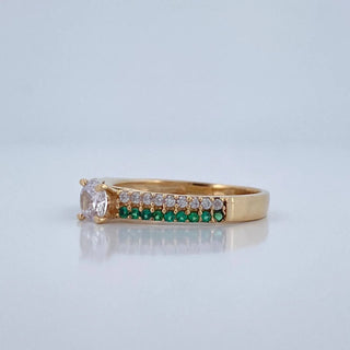 Anillo Solitario Puente | Oro Amarillo 18K | 3.05gr | T7 1/4
