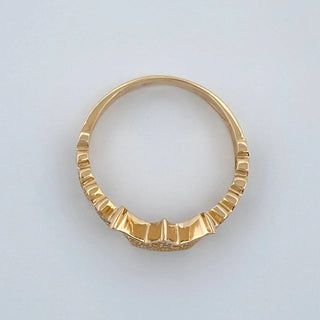 Anillo Corona Corazones | Oro Amarillo 18K | 2.65gr | T7