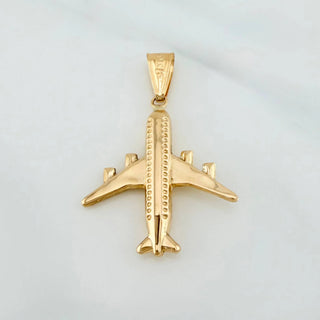 Dije Avión | Oro Amarillo 18K | 1.7 g | 3.6 cm