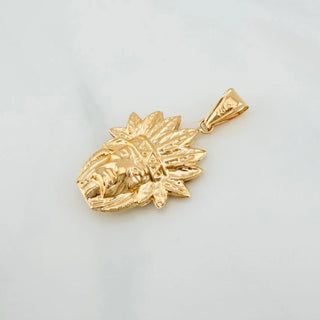 Dije Indio | Oro Amarillo 18K | 2 g | 3.5 cm