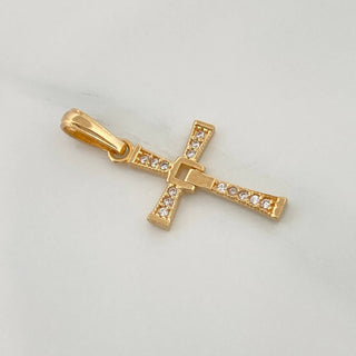 Dije Cruz Articulada | Oro Amarillo 18K | 1 g | 2.6 cm