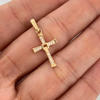 Dije Cruz Articulada | Oro Amarillo 18K | 1 g | 2.6 cm