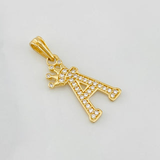 Dije Corona Letra A | Oro Amarillo 18K | 1.3 g | 2.4 cm