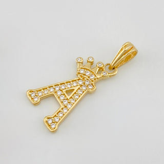 Dije Corona Letra A | Oro Amarillo 18K | 1.3 g | 2.4 cm