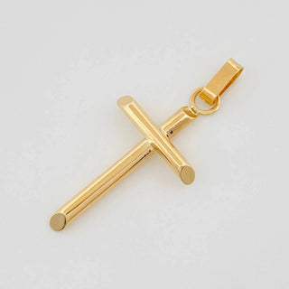 Dije Cruz Puntas Planas | Oro Amarillo 18K | 0.9 g | 3.3 cm