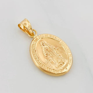 Dije Virgen De La Milagrosa | Oro Amarillo 18K | 1.05 g | 2.05 cm