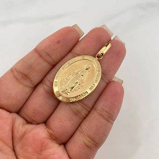 Dije Virgen Milagrosa | Oro Amarillo 18K | 3 g | 4.2 cm