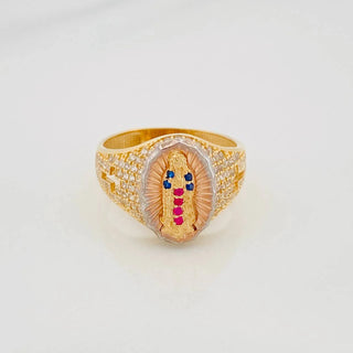 Anillo Virgen De Guadalupe | Tres Oros 18K | 4.55 g | T7