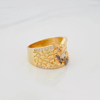Anillo San Miguel Arcángel | Tres Oros 18K | 8.55 g | T9 1/2