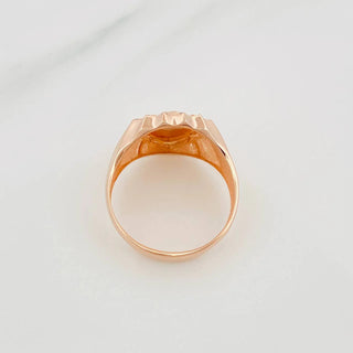 Anillo Rostro Cristo | Dos Oros Blanco Rosa 18K | 6 g | T11 1/2