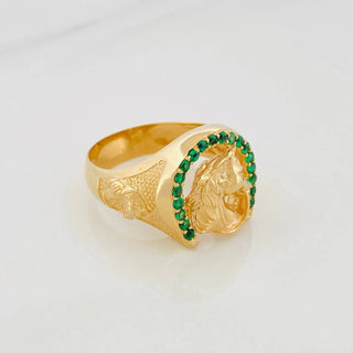 Anillo Herradura Caballo | Oro Amarillo 18K | 13.3 g | T11 1/4
