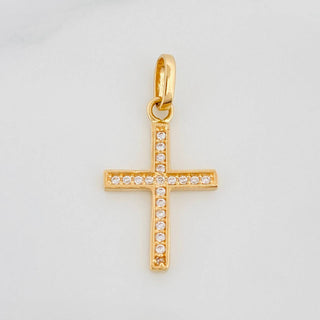 Dije Cruz | Oro Amarillo 18K | 1 g | 2 cm