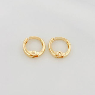 Candongas Carril | Oro Amarillo 18K | 0.6 g | 0.8 cm